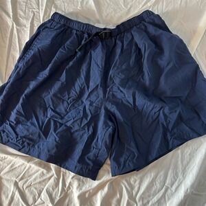 Columbia Men's XL Blue Swim Trunks Elastic Waist‎ Rear Zip Pocket